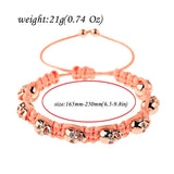 Skull Skeleton Bead Bracelet Men Unique Boho Rope Chain Bangle