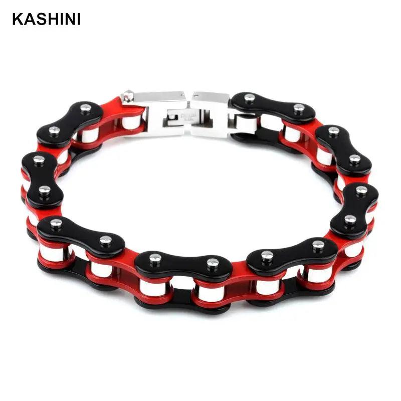 Men's Biker Chain Link Bracelet Stainless Steel Punk Jewelry