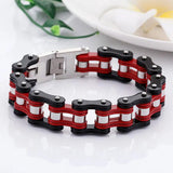 Men's Biker Chain Link Bracelet Stainless Steel Punk Jewelry