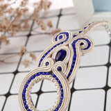 Soutache ethnic bracelet Leather weaving beige Bracelet