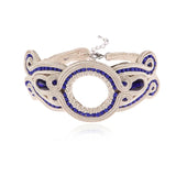 Soutache ethnic bracelet Leather weaving beige Bracelet