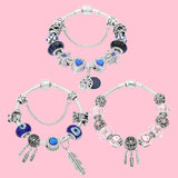 Pink Beads Dreamcatcher Blue Starry Suit Bracelet Set Womens Jewelry Gift