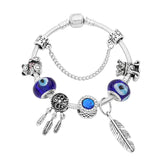 Pink Beads Dreamcatcher Blue Starry Suit Bracelet Set Womens Jewelry Gift