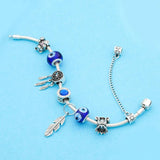 Pink Beads Dreamcatcher Blue Starry Suit Bracelet Set Womens Jewelry Gift