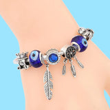 Pink Beads Dreamcatcher Blue Starry Suit Bracelet Set Womens Jewelry Gift