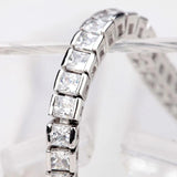 4mm CZ Tennis Bracelet Silver Princess Cut Wedding Jewelry