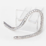 4mm CZ Tennis Bracelet Silver Princess Cut Wedding Jewelry