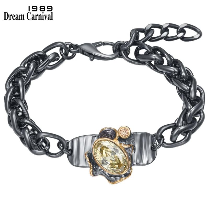 Barroco Dazzling Zircon Bracelet Thick Cuban Chain WB1241