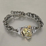 Barroco Dazzling Zircon Bracelet Thick Cuban Chain WB1241