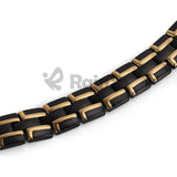 Stainless Steel Black&Gold Magnetic Bracelet for Men