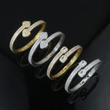 Heart Shaped CZ Bracelet Iced Out Bling Bangle Hiphop Jewelry