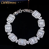 CWWZircons Baguette CZ Square Tennis Bracelet for Women