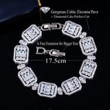 CWWZircons Baguette CZ Square Tennis Bracelet for Women