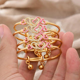 Ethnic Dubai Bangles Kids Bracelet Child Jewelry Birthday Present