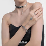 Snake Bracelet With Ring Style PU Bracelet Finger For Women Female