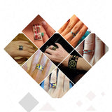 Geometry Enamel Charms Bangles for Women Stainless Steel Bracelets