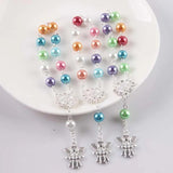 10 PCS Colorful Glass Pearl Rosary Bracelet Children's Communion Baptism Favors