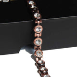 Copper Magnetic Bangle Bracelet with Rhinestone Crystal for Women