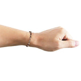 Copper Magnetic Bangle Bracelet with Rhinestone Crystal for Women