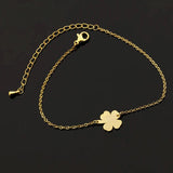 Irish Four Leaf Clovers Charm Bracelet Lucky Jewelry