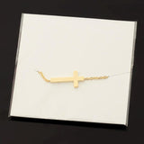 Stainless Steel Cross Bracelet Men Women Christian Jewelry