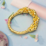 Flower Charm Bracelet Wedding Jewelry African Dubai 24k Plated Copper