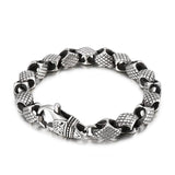 Vintage Boxing Gloves Bracelet Steel Bead Link Chain Retro Carved
