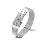 10pcs Stainless Steel Watch Band Bracelet Charms Bangle