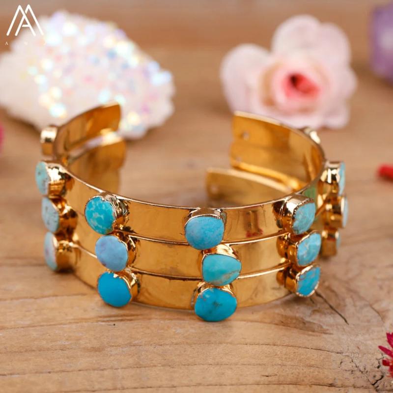 Women Turquoise Beads Bracelet Teengirls Friendship Jewelry Gift