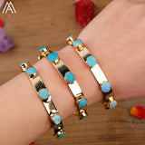 Women Turquoise Beads Bracelet Teengirls Friendship Jewelry Gift
