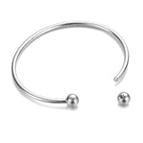 10pcs Stainless Steel Expandable Silver Bracelets Single Bar End Cap