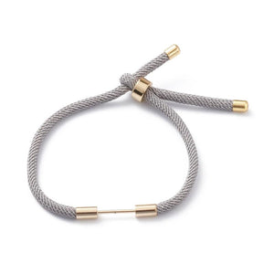 10Pcs Braided Nylon Cord Bracelet DIY Kit with Turnbuckle for Bangle Jewelry