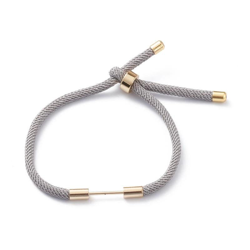 10Pcs Braided Nylon Cord Bracelet DIY Kit with Turnbuckle for Bangle Jewelry