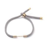 10Pcs Braided Nylon Cord Bracelet DIY Kit with Turnbuckle for Bangle Jewelry