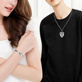 100 Languages I Love You Heartbeat Bracelet & Key Necklace Set