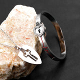 100 Languages I Love You Heartbeat Bracelet & Key Necklace Set
