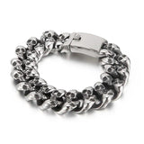 20mm Skull Cuban Chain Bracelet for Men