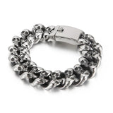 20mm Skull Cuban Chain Bracelet for Men