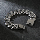 20mm Skull Cuban Chain Bracelet for Men