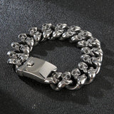 20mm Skull Cuban Chain Bracelet for Men