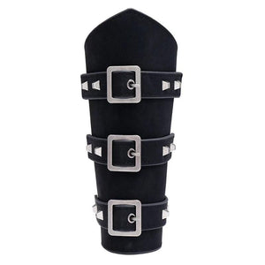 Knight Style Bracer Wide PU Leather Cross Strings Arm Armor Steampunk