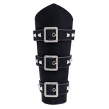 Knight Style Bracer Wide PU Leather Cross Strings Arm Armor Steampunk