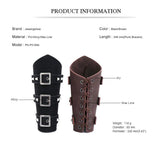 Knight Style Bracer Wide PU Leather Cross Strings Arm Armor Steampunk