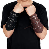 Knight Style Bracer Wide PU Leather Cross Strings Arm Armor Steampunk