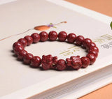 Purple Cinnabar Tiger Head Bracelet - High Content Lucky Bangle