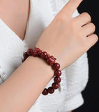 Purple Cinnabar Tiger Head Bracelet - High Content Lucky Bangle