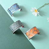 Stainless Steel Leather Cuff Bracelet with Charms
