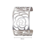 Stainless Steel Leather Cuff Bracelet with Charms