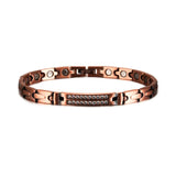 Women's Copper Magnetic Bracelet Arrow CZ ID Bracelet