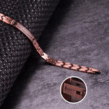 Women's Copper Magnetic Bracelet Arrow CZ ID Bracelet